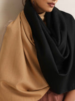 Thumbnail for trueBrowns Black Reversible Woollen Stole