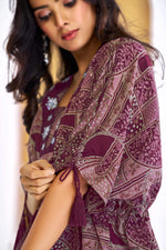 Thumbnail for BulBul Hetal Wine Co-Ord Set