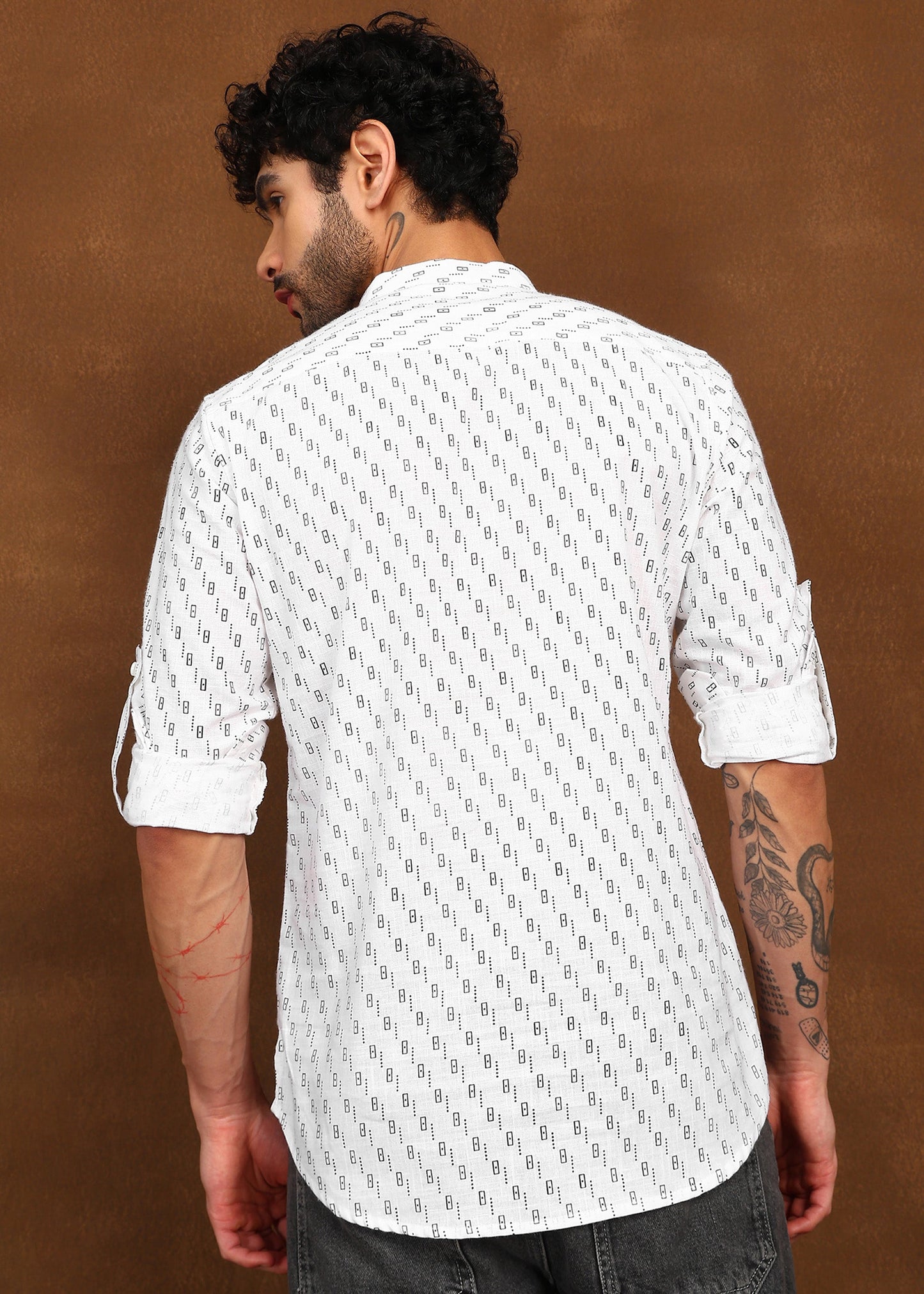 Fabmade Urban Dot Linen Shirt - Distacart