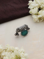 Thumbnail for trueBrowns Silver Tone Stone Ghungroo Ring - Distacart
