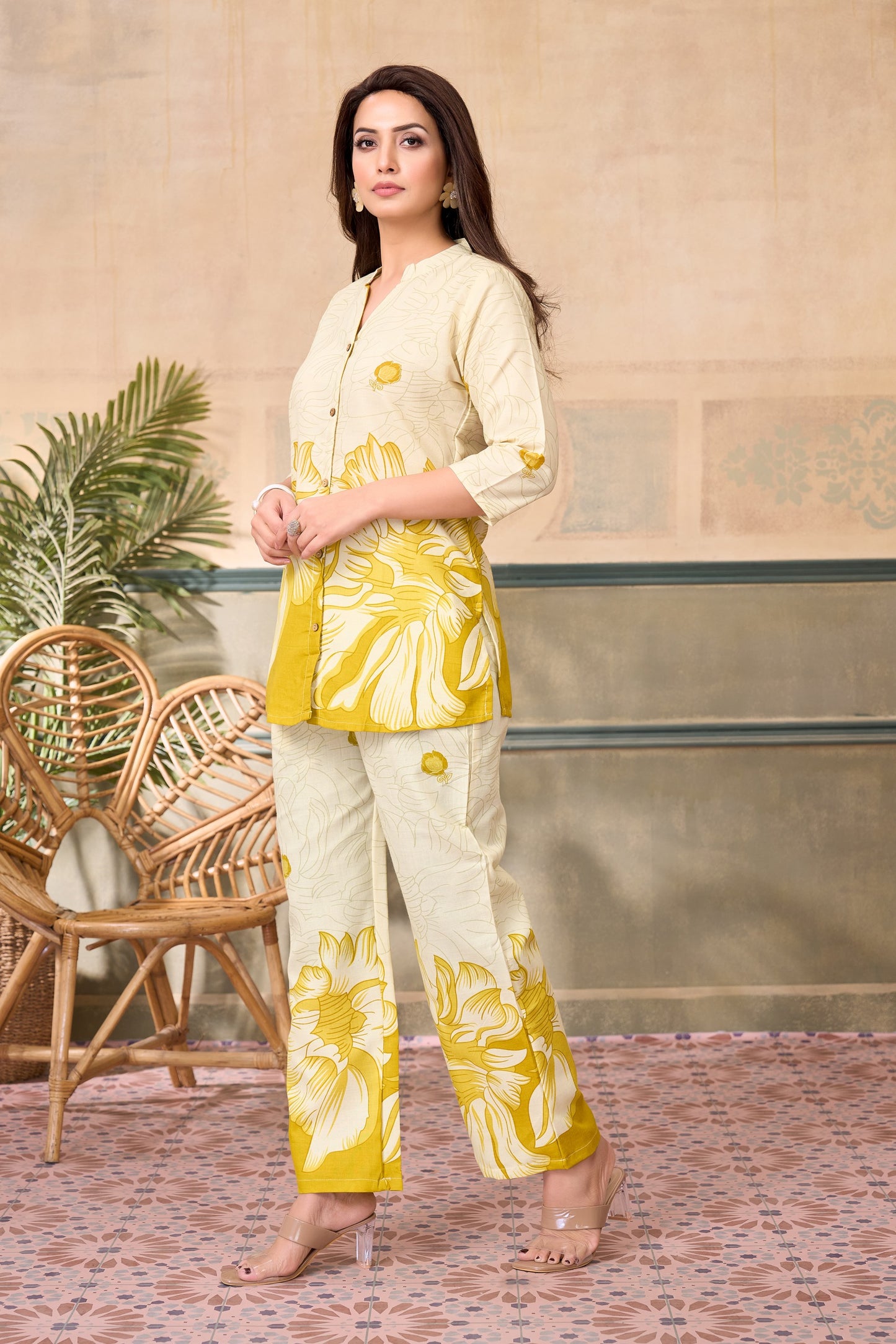 Anaita Yellow Stylish Readymade Co-Ords Set - Dista