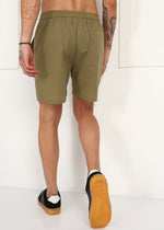 Thumbnail for Fabmade Olive Ease Linen Shorts - Distacart