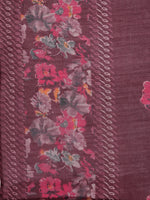 Thumbnail for Varanga Women Maroon Floral Printed Embroidered Kurta Paired With Bottom And Dupatta - Distacart