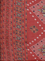 Thumbnail for Varanga Women Red Printed V-Neck Embroidered Kurta With Bottom And Dupatta - Distacart