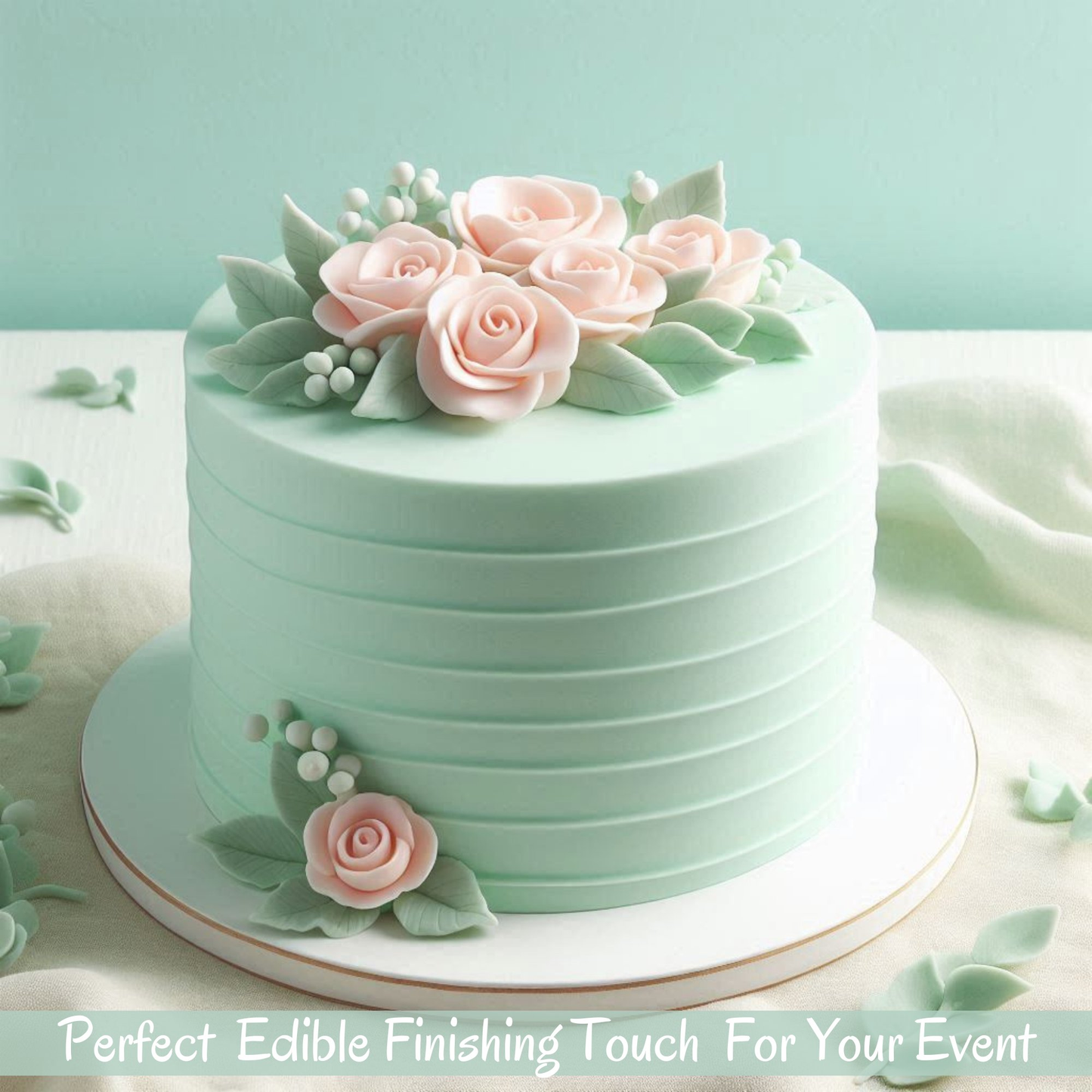 mint green fondant edible sugarpaste 1kg