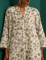 Thumbnail for trueBrowns Blue Floral Cotton Printed Relaxed Co-ord Set - Distacart