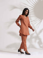 Thumbnail for trueBrowns Rust Slub Co-ord Set