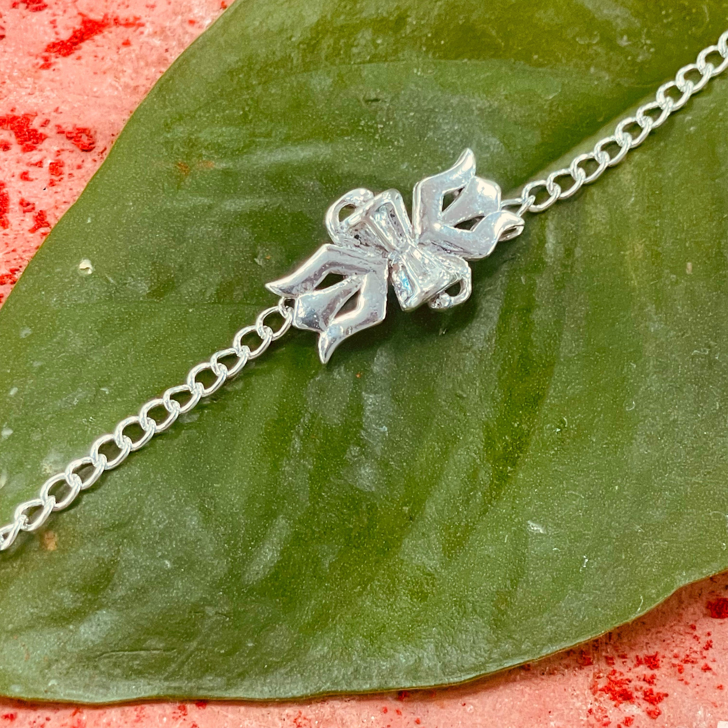 trueBrowns 925 Sterling Silver Lord Shiva Trishul Silver Chain Rakhi - Distacart