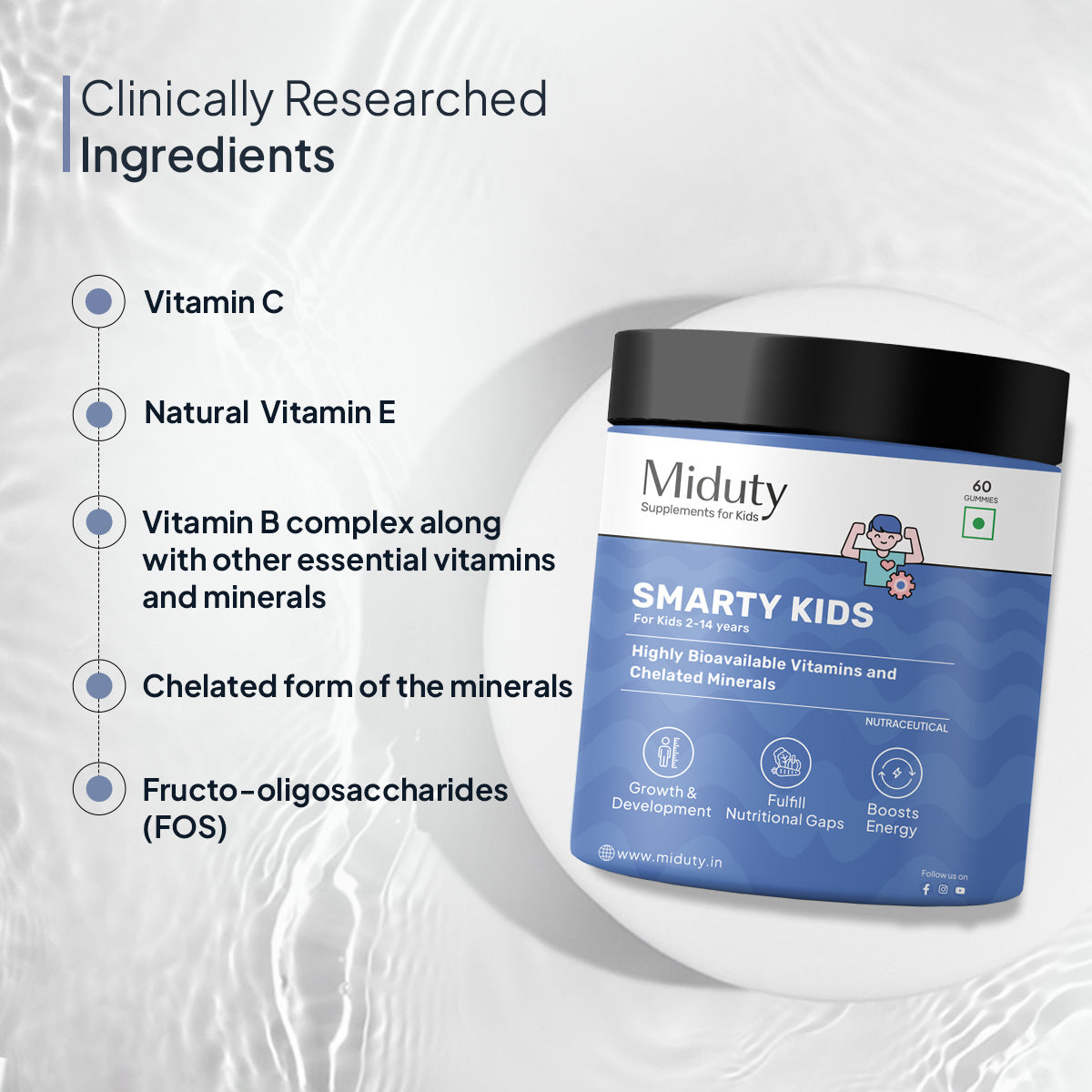 Miduty by Palak Notes Smarty Kids Multivitamin Gummies