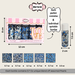 Thumbnail for confect edible sprinkles black blue white sprinkles mix 100gms