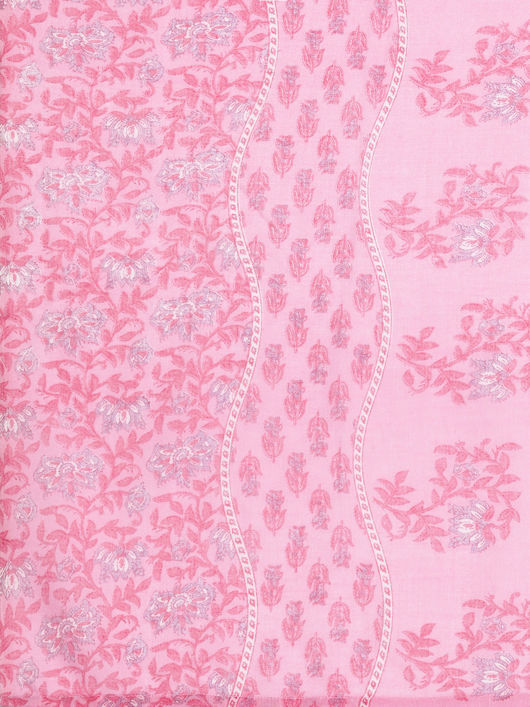 Varanga Women Pink Floral Printed Kurta Paired With Bottom & Dupatta - Distacart