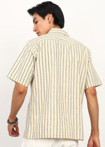 Thumbnail for Fabmade Ivory Stripe Calm Shirt - Distacart