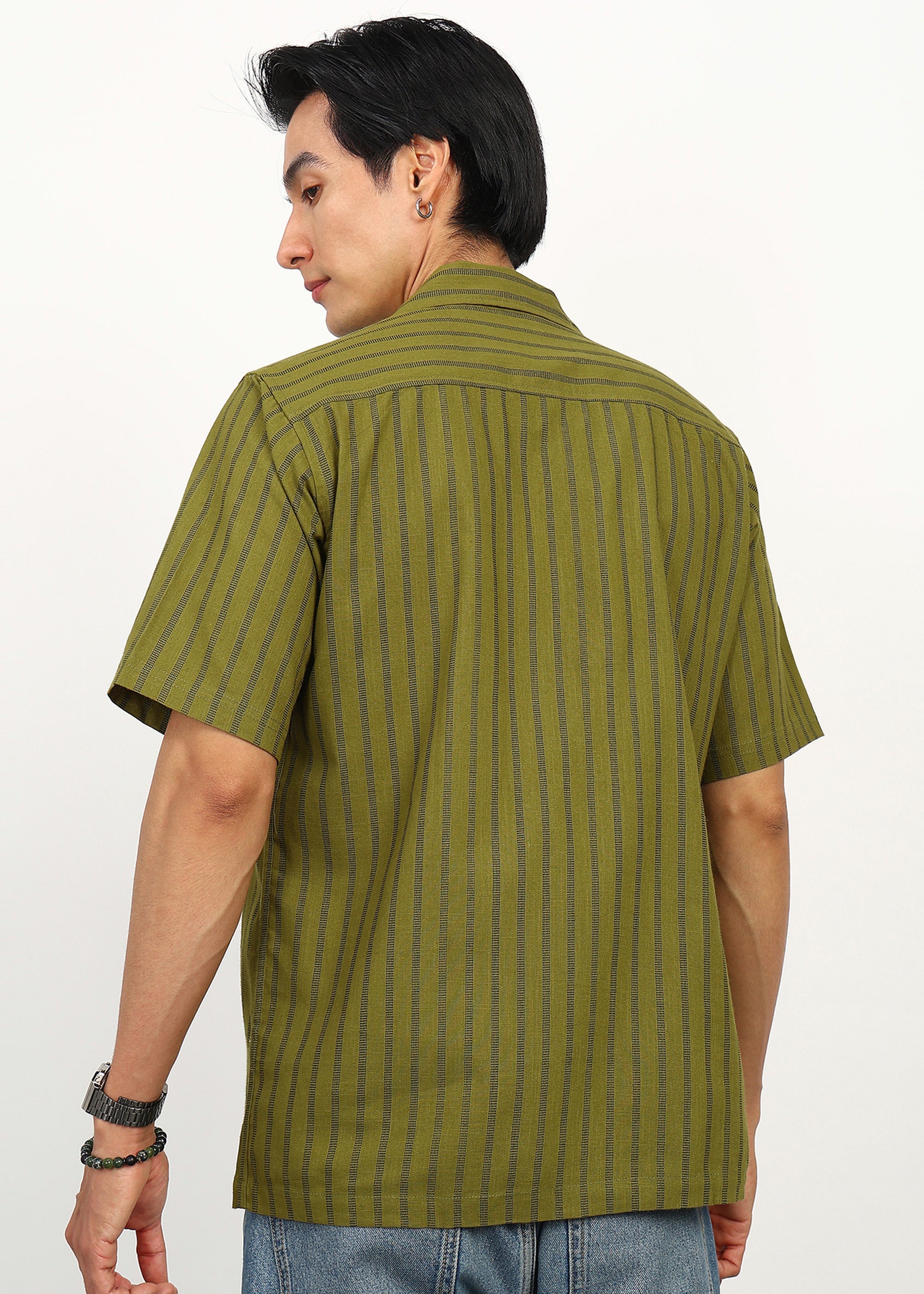 Fabmade Olive Rhythm Shirt - Distacart