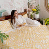 Haus & Kinder Marigold Majesty 186 TC Cotton 100% Printed Flat King Bedsheet - Dista