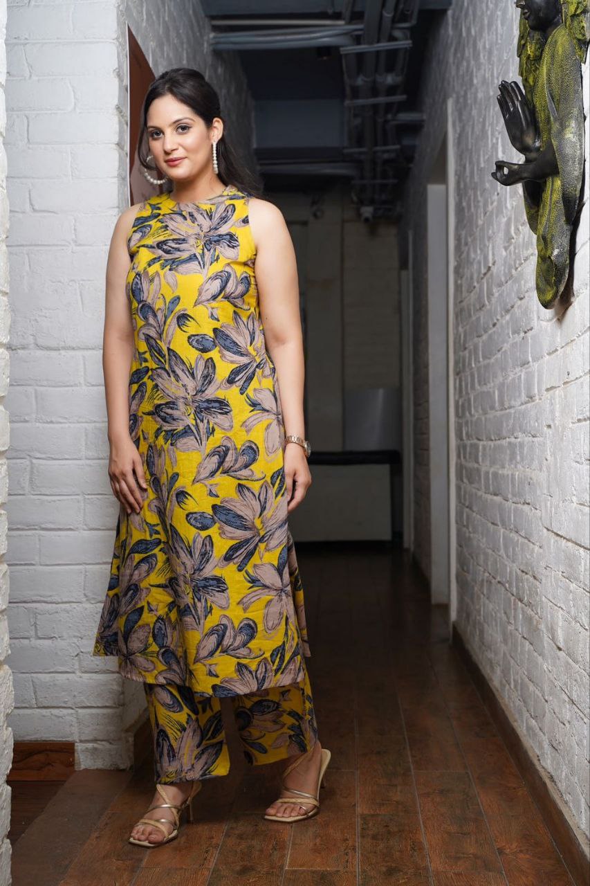 NOZ2TOZ Floral Printed Knee Length Rayon Co-ords Set - Distacart