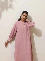 Thumbnail for trueBrowns Pink Cotton Linen Kurta Pant Set