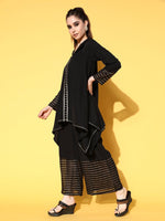Thumbnail for Ahalyaa Women Black Printed Tunic With Palazzos - Distacart