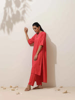 Thumbnail for trueBrowns Coral Viscose Kurta Pant Set