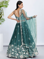 Thumbnail for House of Panchhi Pink Pure Georgette Position Printing With Siroski Stone Work Lehenga Choli & Dupatta - Distacart