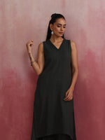 Thumbnail for trueBrowns Dark Olive Green Cotton Dobby Kurta Set - Distacart