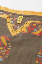 Thumbnail for Ahika Taupe Cotton A-Line Kurta