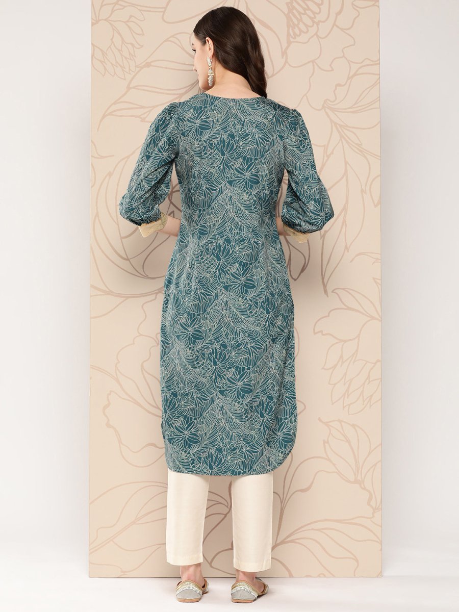 Ahalyaa Women Floral Printed Gotta Patti Crepe Kurta - Distacart