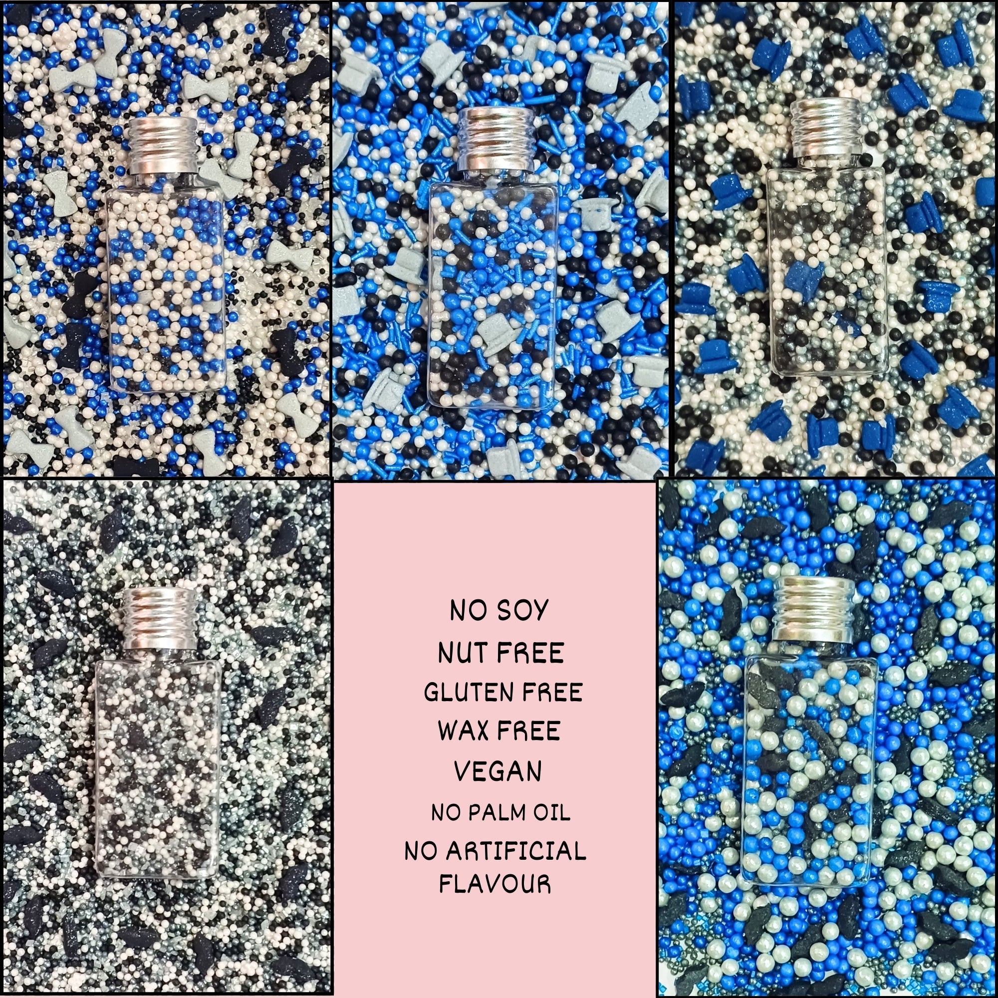 confect best dad ever sprinkles black blue white sprinkles mix 100gms