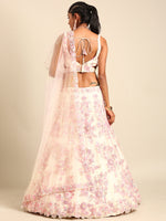 Thumbnail for House of Panchhi Cream Net Sequins with heavy Zarkan embroidery Lehenga choli & Dupatta - Distacart
