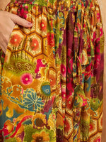 Thumbnail for InWeave Mustard Multi Flower Harem Pant