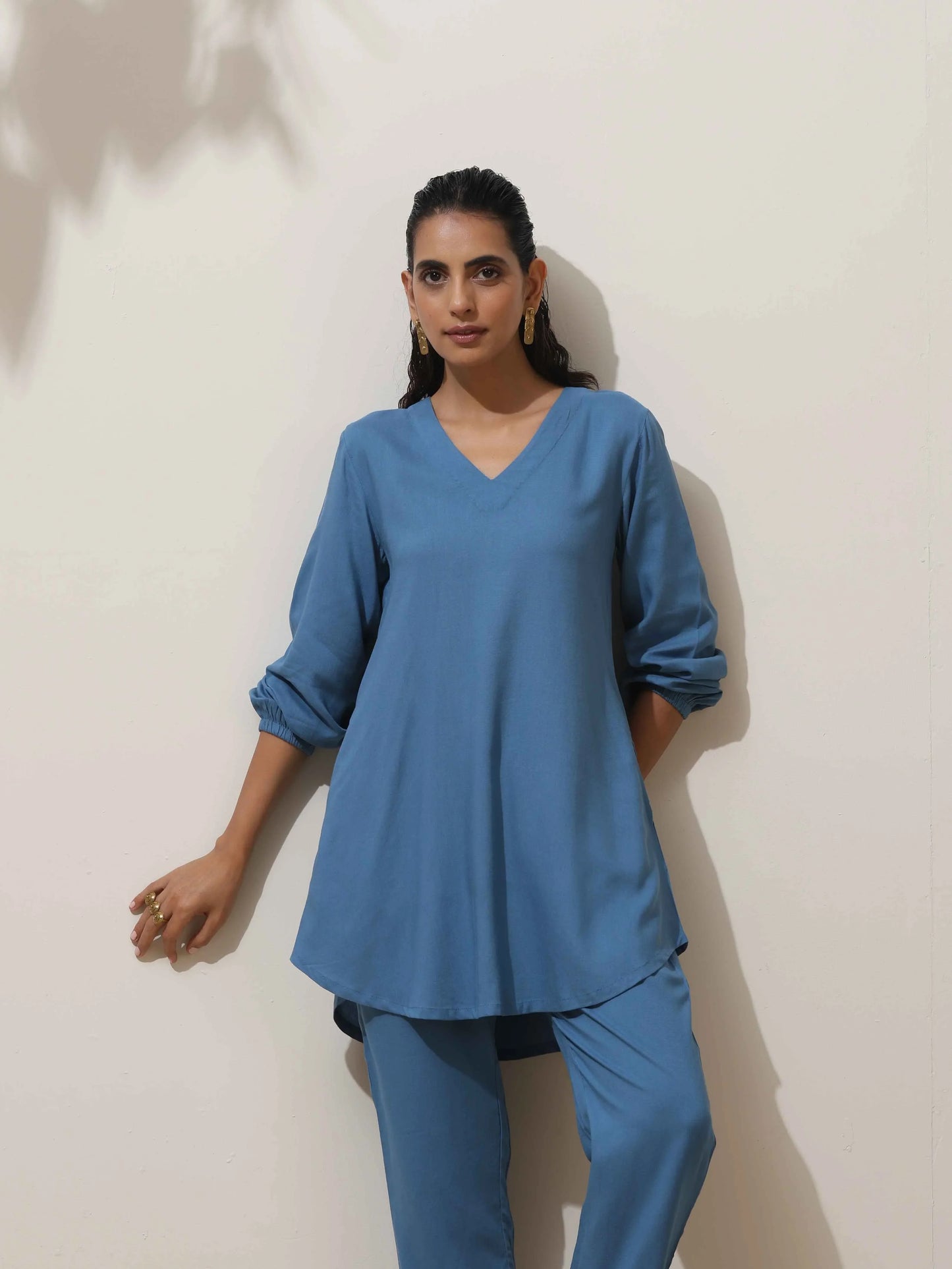 trueBrowns Blue Co-ord Set - Distacart
