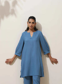 Thumbnail for trueBrowns Blue Viscose Co-ord Set