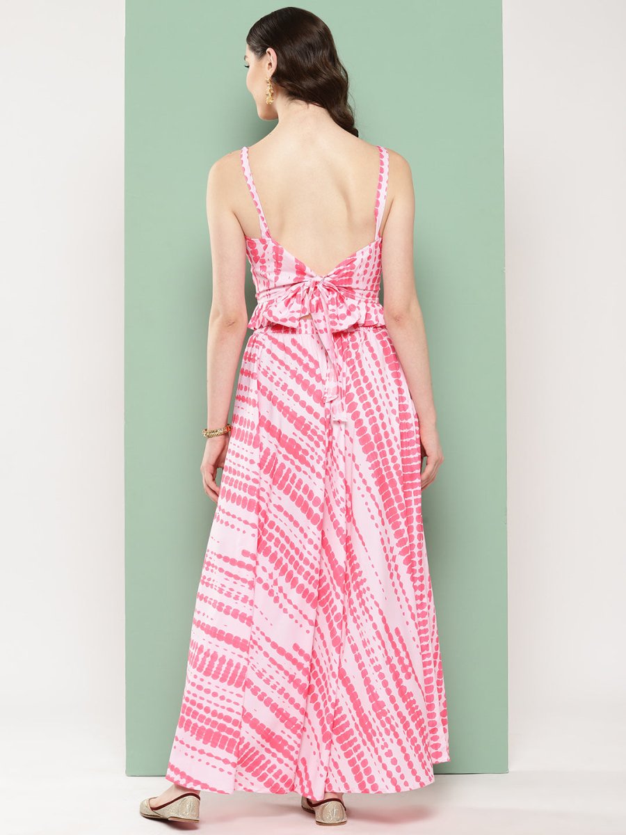 Ahalyaa Printed Ethnic Crop Top with Skirt - Distacart