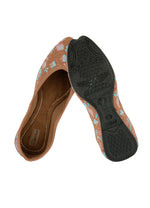 Thumbnail for Desi Colour Women Indian Ethnic Footwear-Cushioned Peach Floral - Distacart