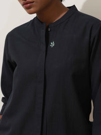 Thumbnail for trueBrowns Black Cotton Linen Co-Ord Set