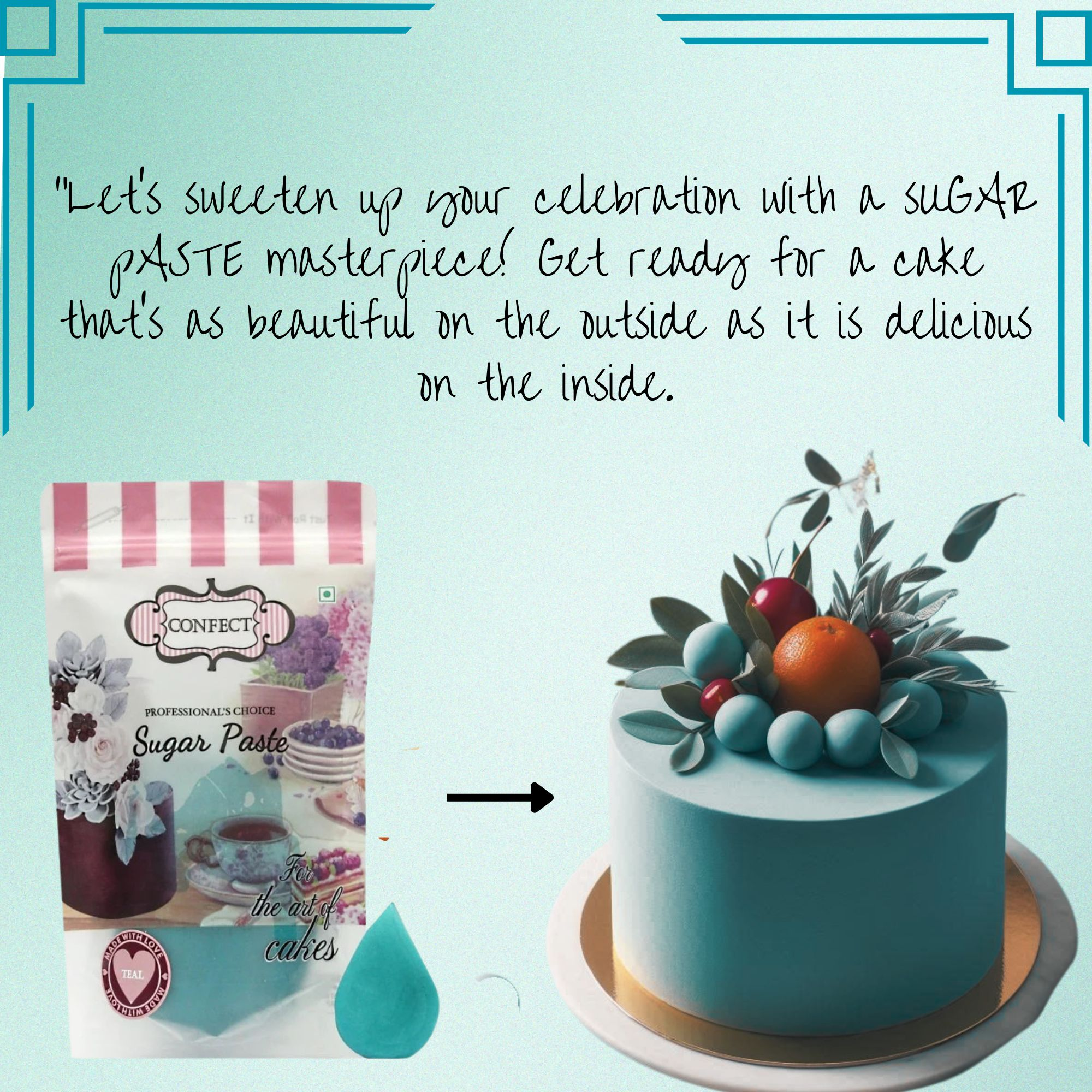 confect teal sugarpaste br b 1 kg b