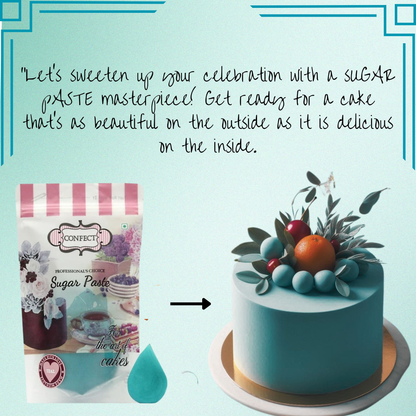confect teal sugarpaste br b 1 kg b