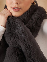 Thumbnail for InWeave Slaty Grey Faux Fur Neck Warmer