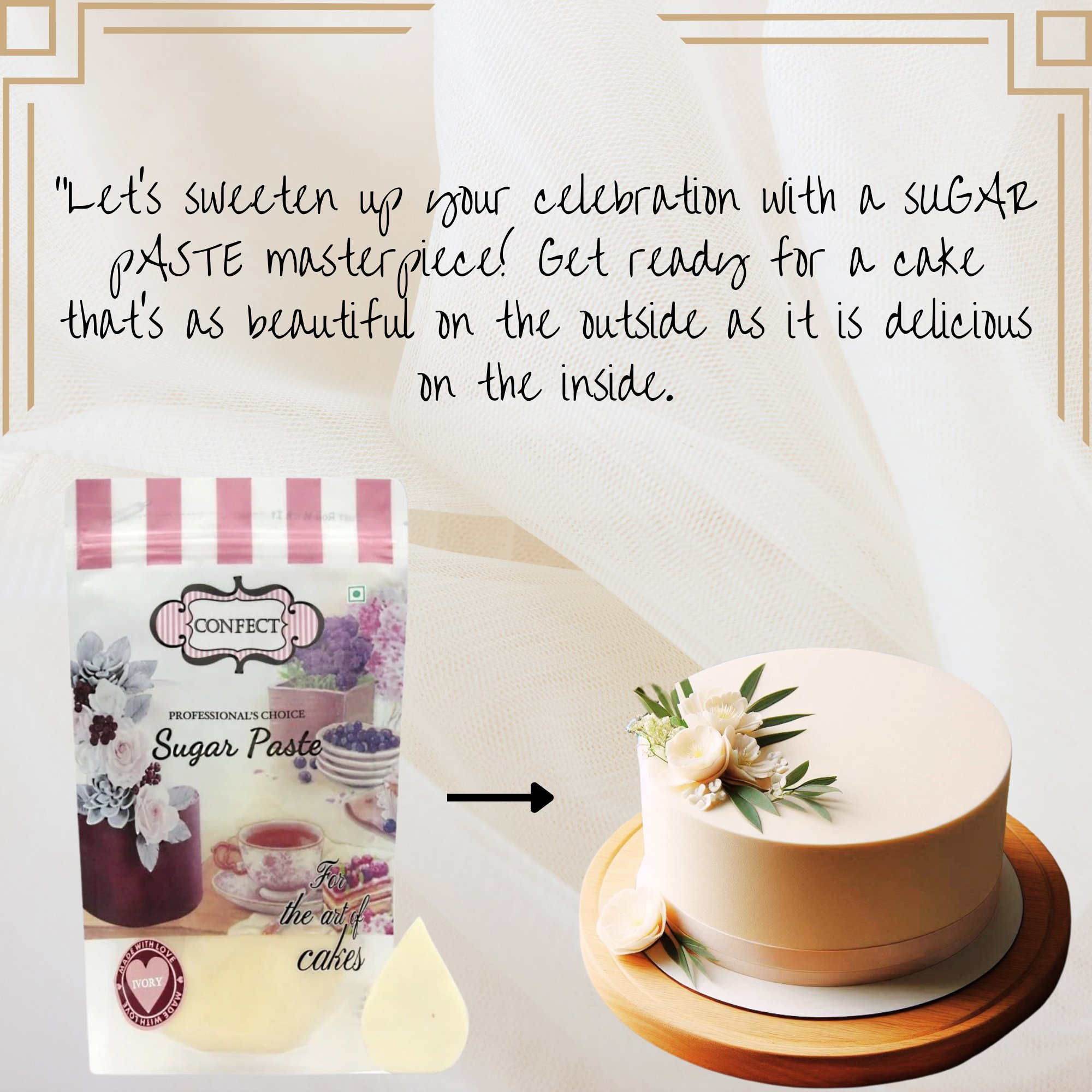 ivory fondant edible sugarpaste 1kg