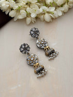 Thumbnail for trueBrowns Silver Gold Tone Kundan Earrings - Distacart