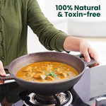 Thumbnail for The Indus Valley CASTrong Cast Iron Cookware Set: Tadka Pan + Cast Iron Tawa With Handle (Pre Seasoned) + Cast Iron Kadai Wok Model + Cast Iron Fry Pan, Kitchen set for Home, 100% Pure, Toxin-free