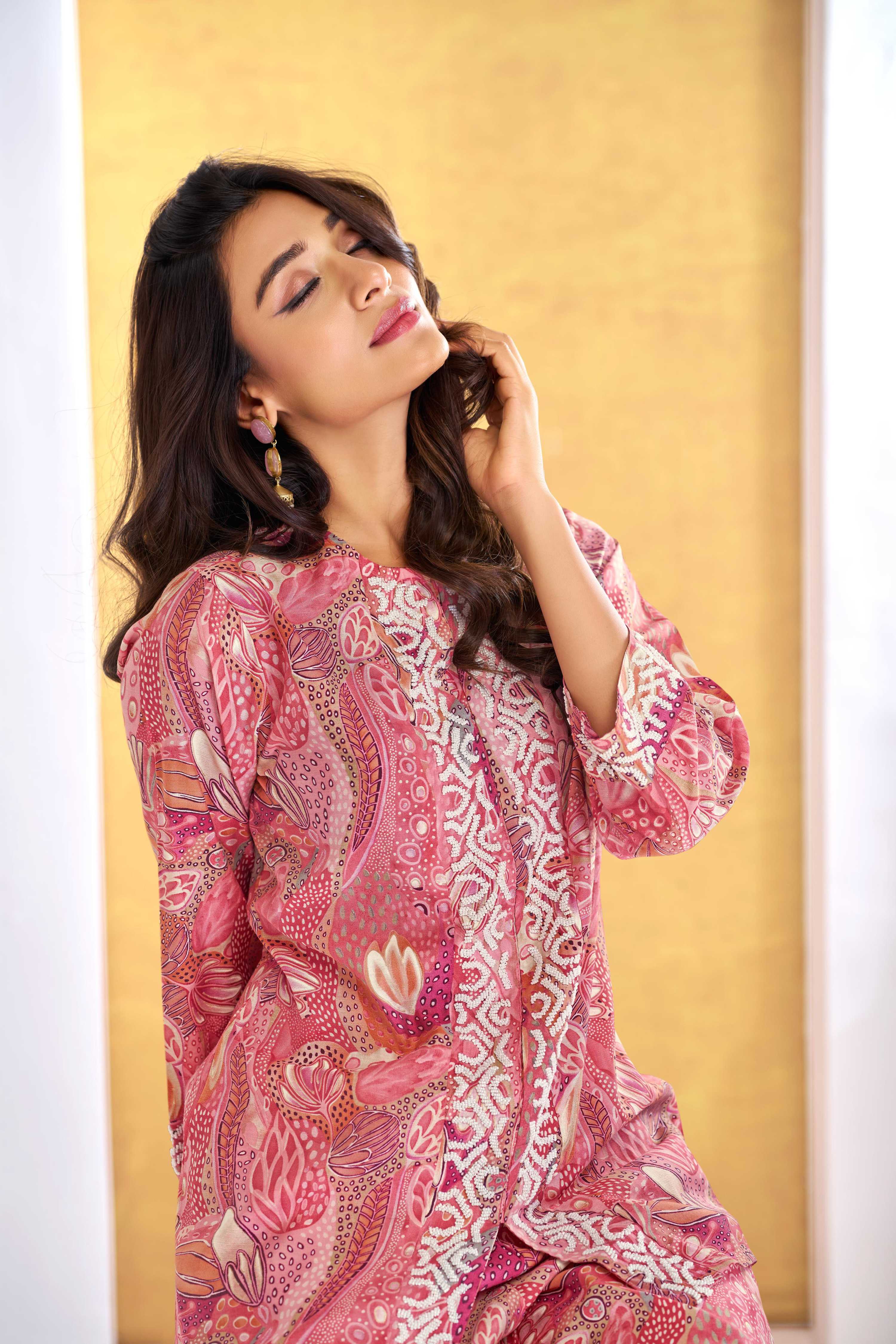 BulBul Saumya Rust Chanderi Co-Ord Set