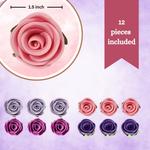 Thumbnail for confect sugar roses topper sugar roses for cake decorations cupcakes doughnut edible toppers ombre 4 pack of 12