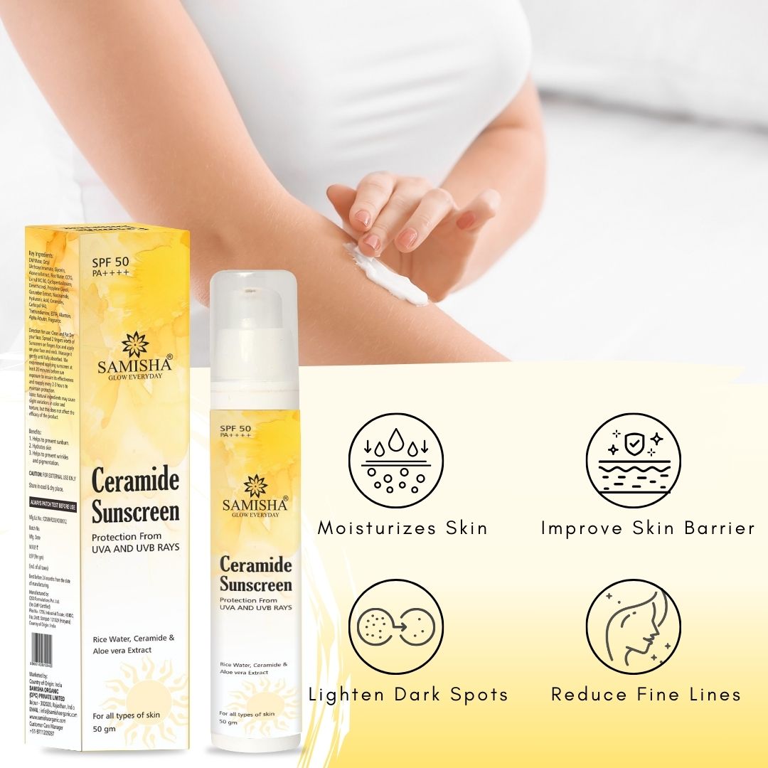 Samisha Ceramide & Hyaluronic Acid  Sunscreen Spf 50 Pa++++ - Distacart