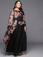 Thumbnail for Ahalyaa Plus Size Boat Neck Maxi Ethnic Dress - Distacart