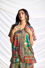 Thumbnail for BulBul Kate Beige Chanderi Co-Ord Set