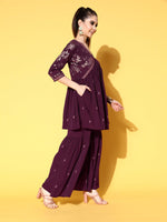 Thumbnail for Ahalyaa Women Floral Printed Kurti with Sharara - Distacart