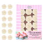 Thumbnail for confect sugar roses topper sugar roses for cake decorations edible classic pearl ivory roses pack of 12