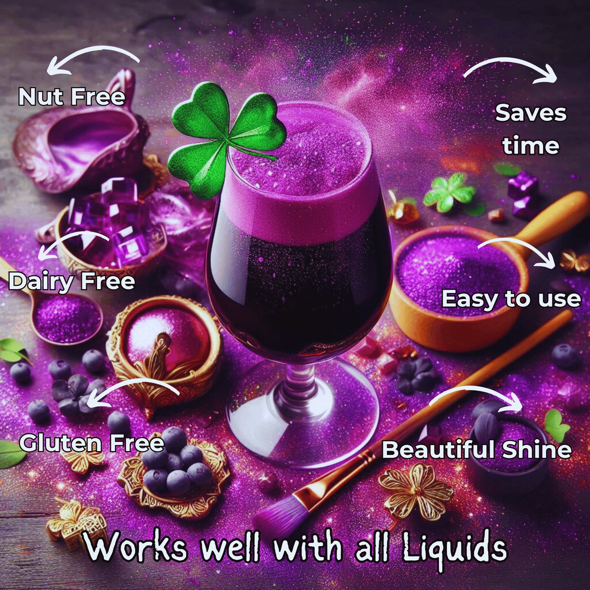 iris purple edible luster dust 5 gms