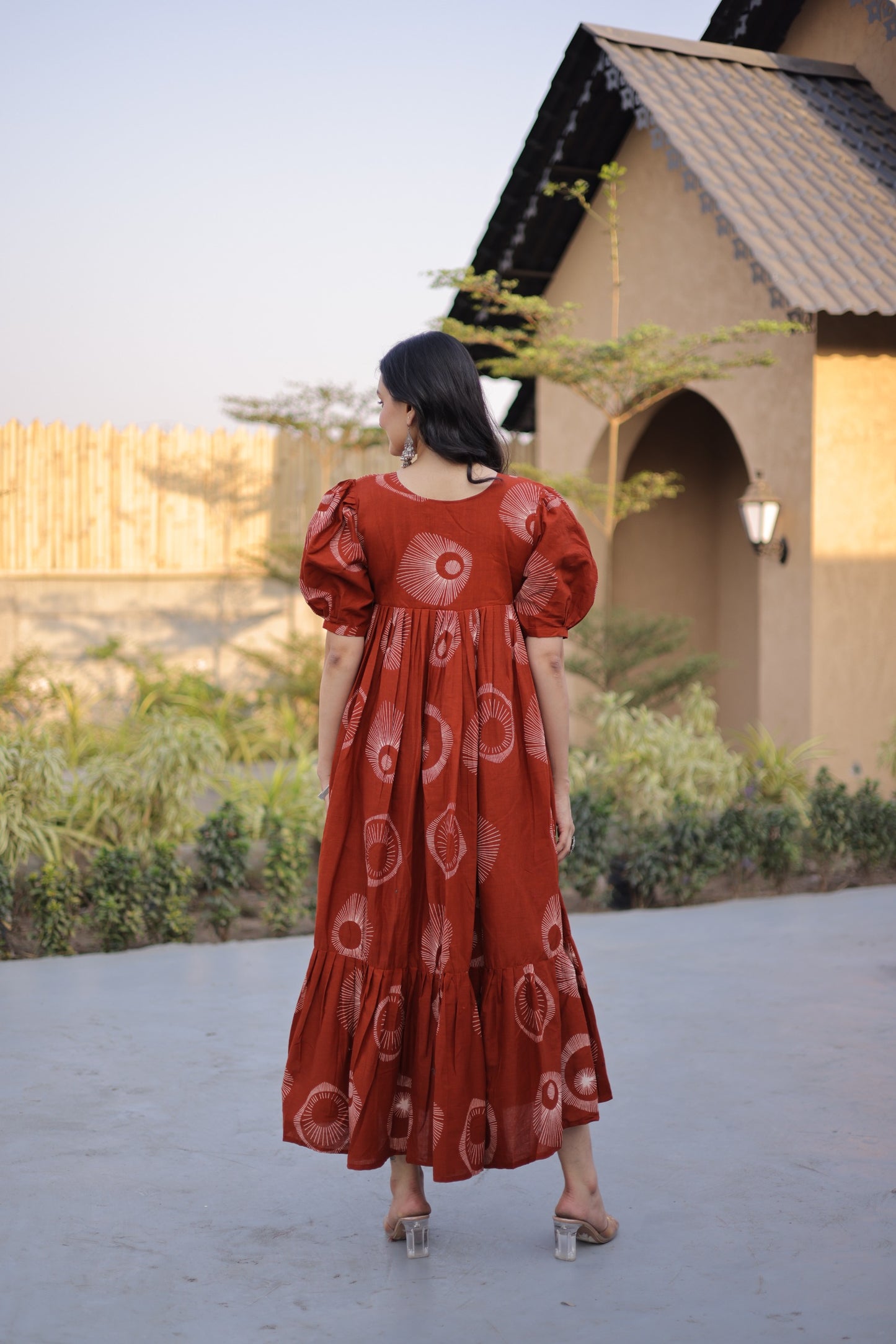 Anaita Orange Cotton Readymade Kurti with Printed Work - Dista