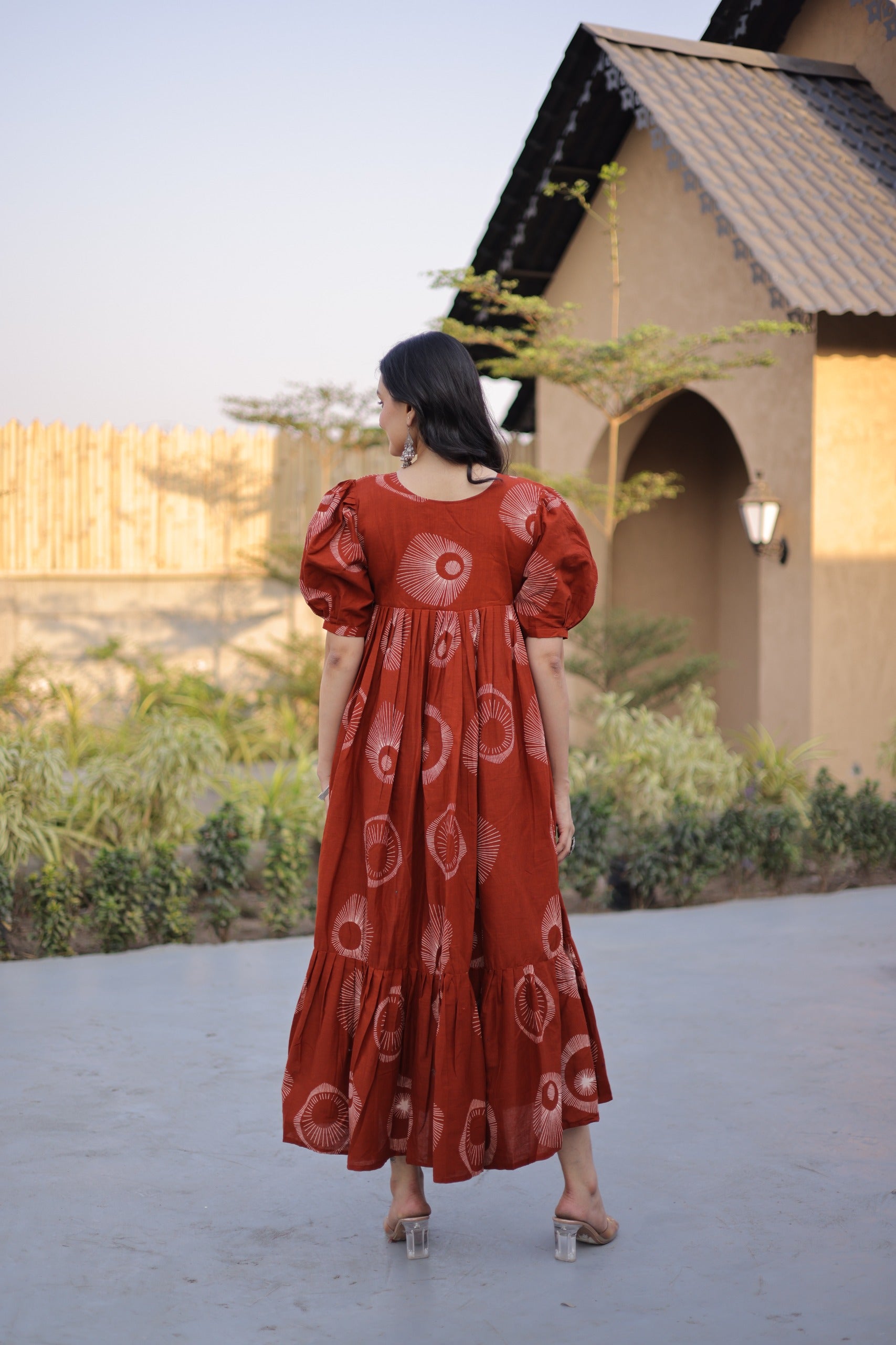 Anaita Orange Cotton Readymade Kurti with Printed Work - Dista